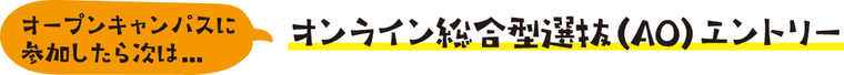 オンライン総合型選抜(AO)エントリー